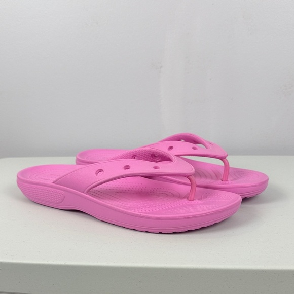 CROCS Iconic Comfort Light Pink Flip Flops Size 12 - Picture 3 of 10